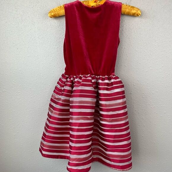 Place Sleeveless Red Velour Dress Size 7/8 EUC - Picture 4 of 5